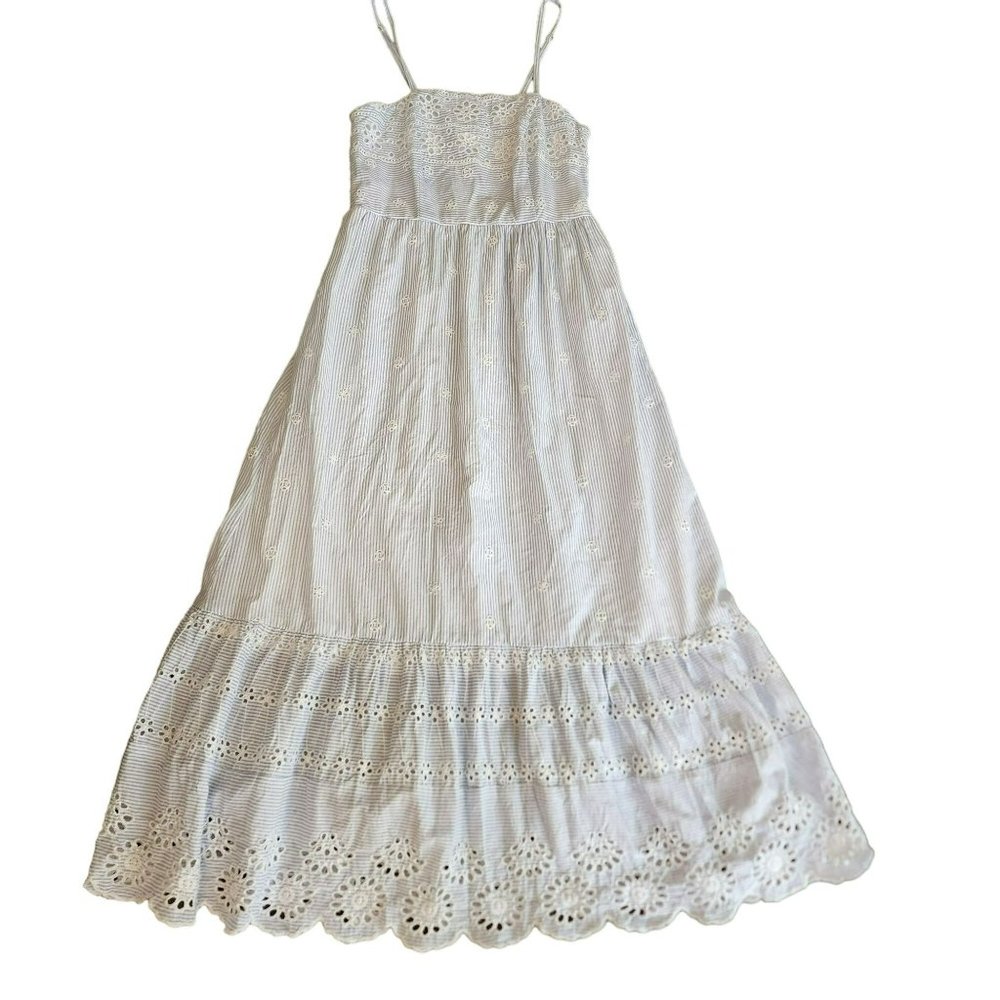 Japna Blue & White Seersucker Dress XS